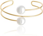 Ettika Pearl Wired Cuff Bracelet