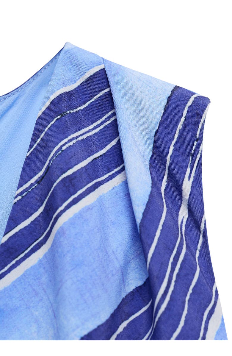 MANGO Stripe A-Line Dress, Alternate, color, Blue