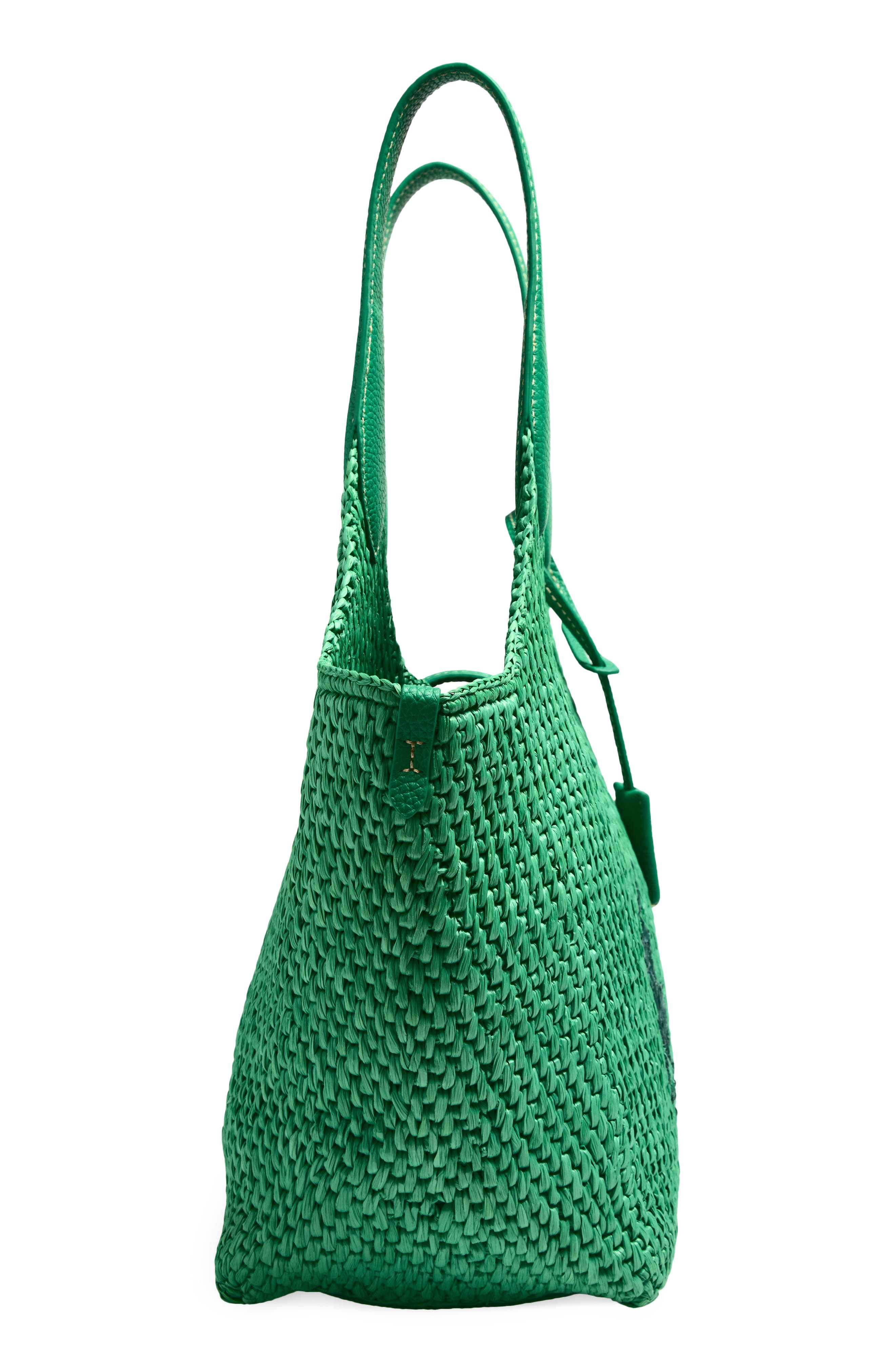 Polo Ralph Lauren Raffia Tote, Alternate, color, Parrot