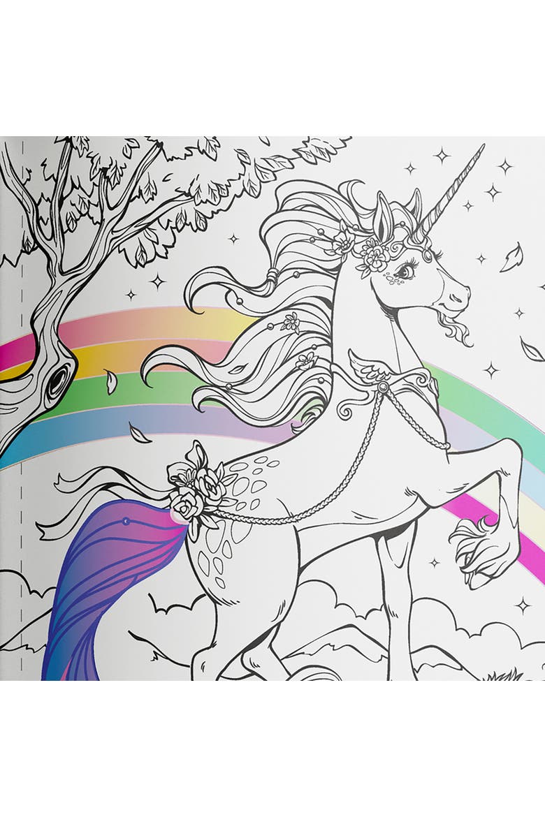 Pop Velvet, Magical Unicorns, Creative Coloring, 32 Pages, Alternate, color, Multicolored