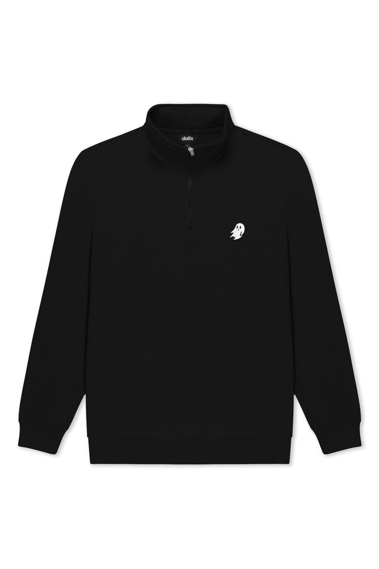 Womens Heartly Ghost Quarter Zip Pullover, Main, color, Black