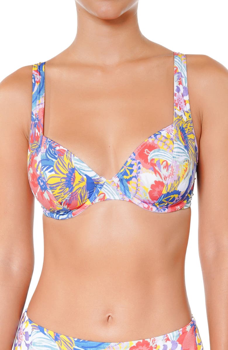 Huit Lahaina Underwire Bikini Top, Main, color, Print