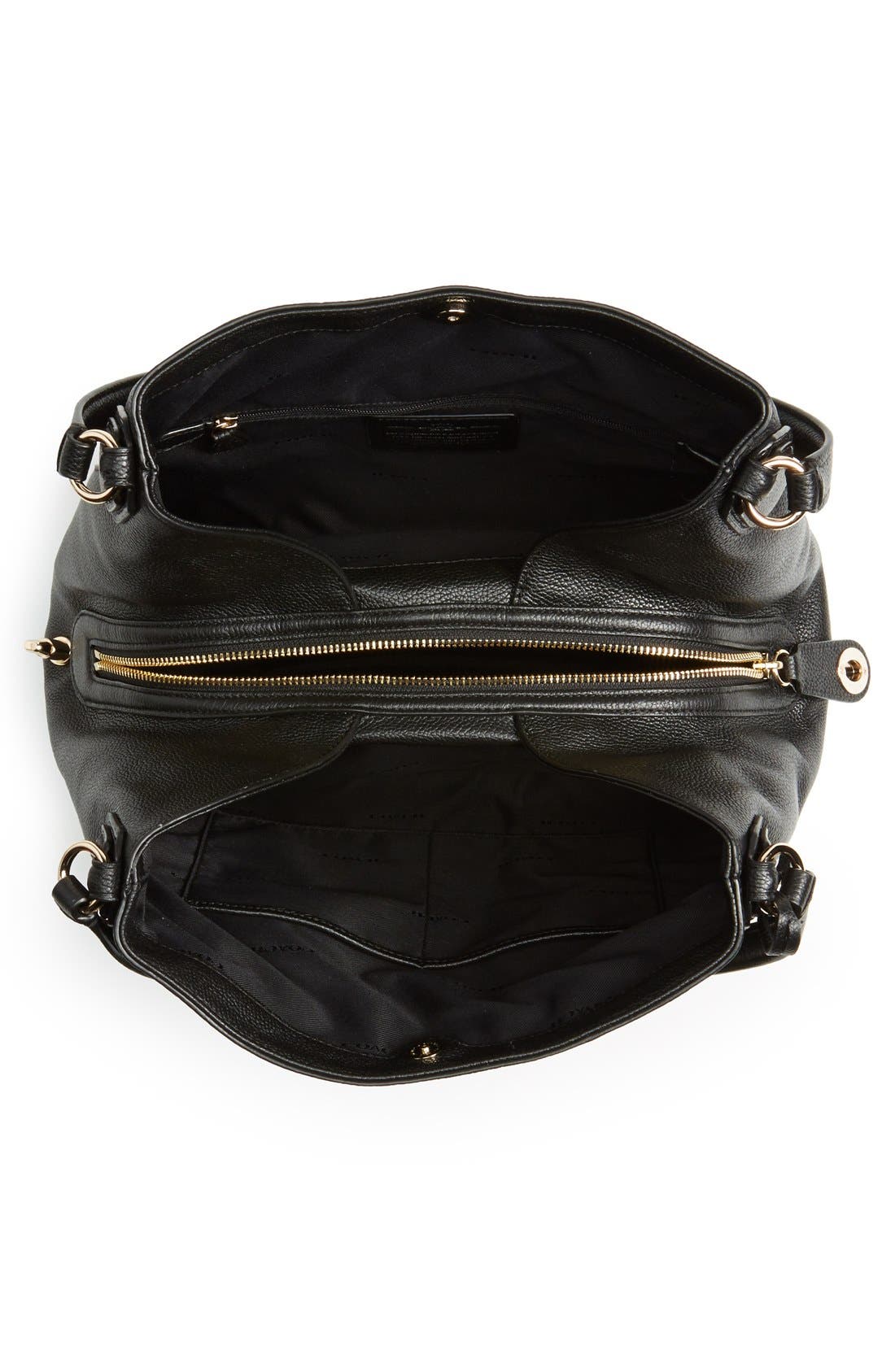 COACH 'Edie' Pebbled Leather Shoulder Bag, Alternate, color, 