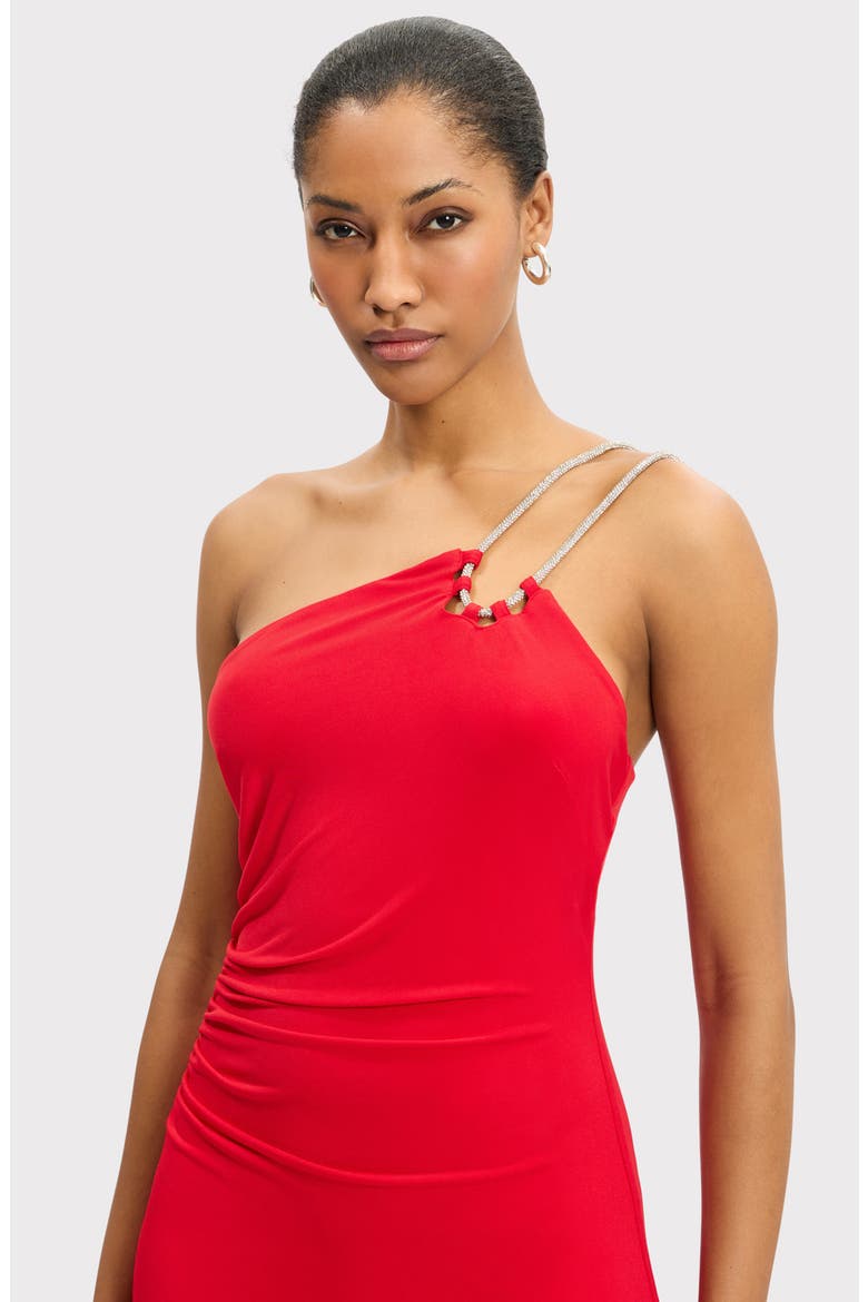 Strappy Jersey Midi Dress, Alternate, color, CARDINAL
