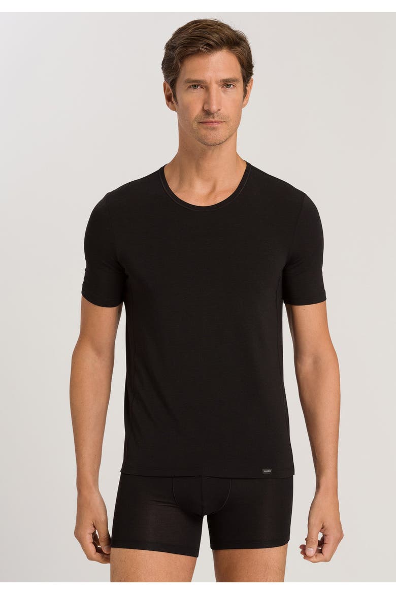 Natural Function TENCEL™ and Cotton Fitted Crew Neck T-Shirt, Alternate, color, Deep Black