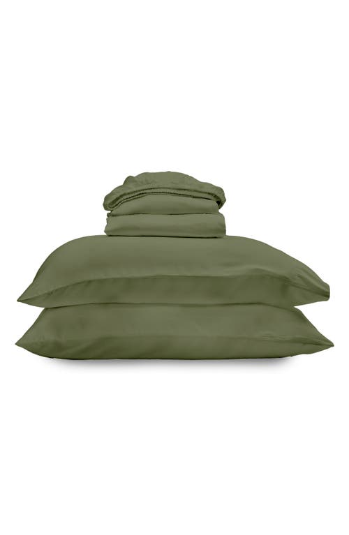 Ettitude Luxe Sateen+ Sheet Set In Green