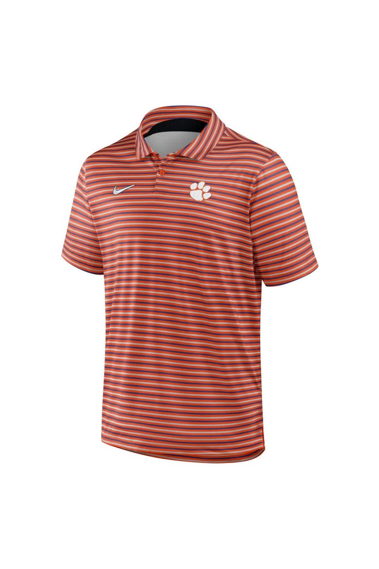 Men's Nike Orange Clemson Tigers 2025 Coaches Premium Tour Stripe Dri-FIT Polo, Alternate, color, Orange