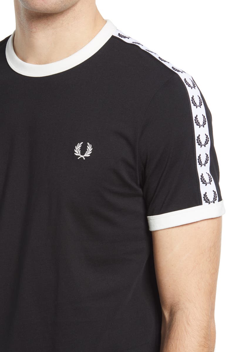 Fred Perry Extra Trim Fit Cotton Ringer T-Shirt, Alternate, color,
