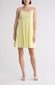 WISHLIST Smocked Cotton Babydoll Dress