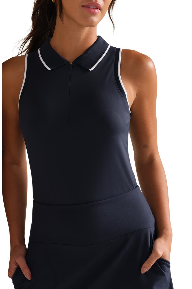 Course to Court Quarter Zip Polo, Main, color, NAVY BLUE