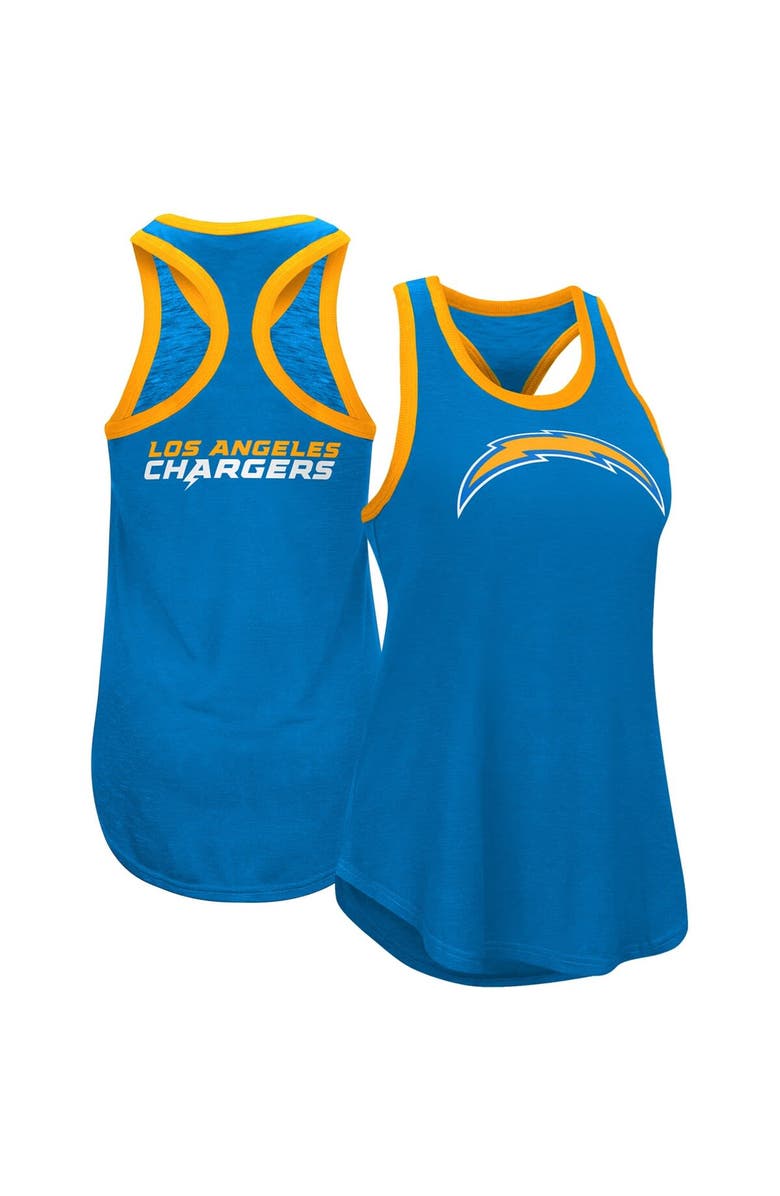 G-III 4HER BY CARL BANKS Women's G-III 4Her by Carl Banks Navy Los Angeles Chargers Tater Tank Top, Main, color,
