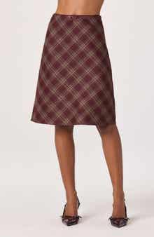 ASTR the Label Plaid Slip Skirt