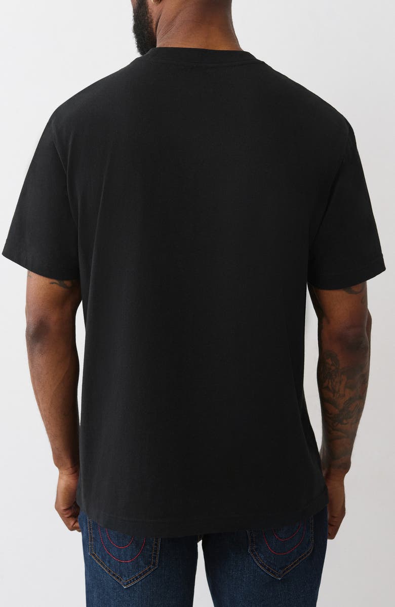 True Religion Heavy Logo Cotton T-Shirt, Alternate, color, Jet Black
