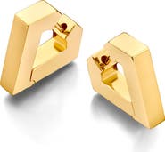 DRIES CRIEL Medium Brute Diamanti Huggie Hoop Earrings