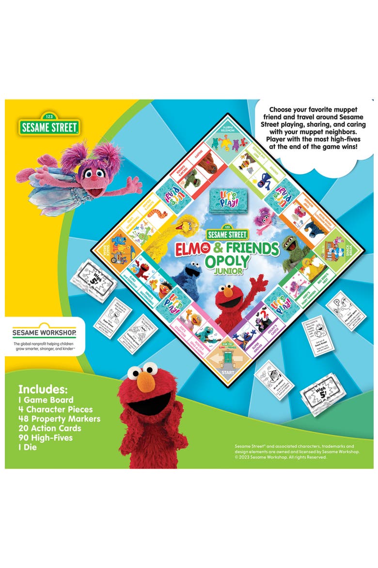 Sesame Street Elmo & Friends Opoly Jr, Alternate, color, Multicolor