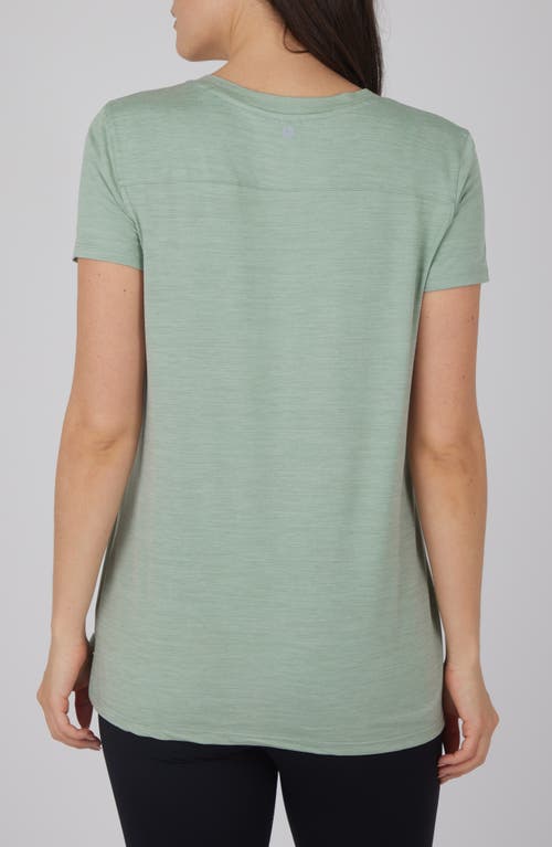 90 Degree By Reflex City View 2-pack High-low T-shirts In Heather Iceberg Green/ht