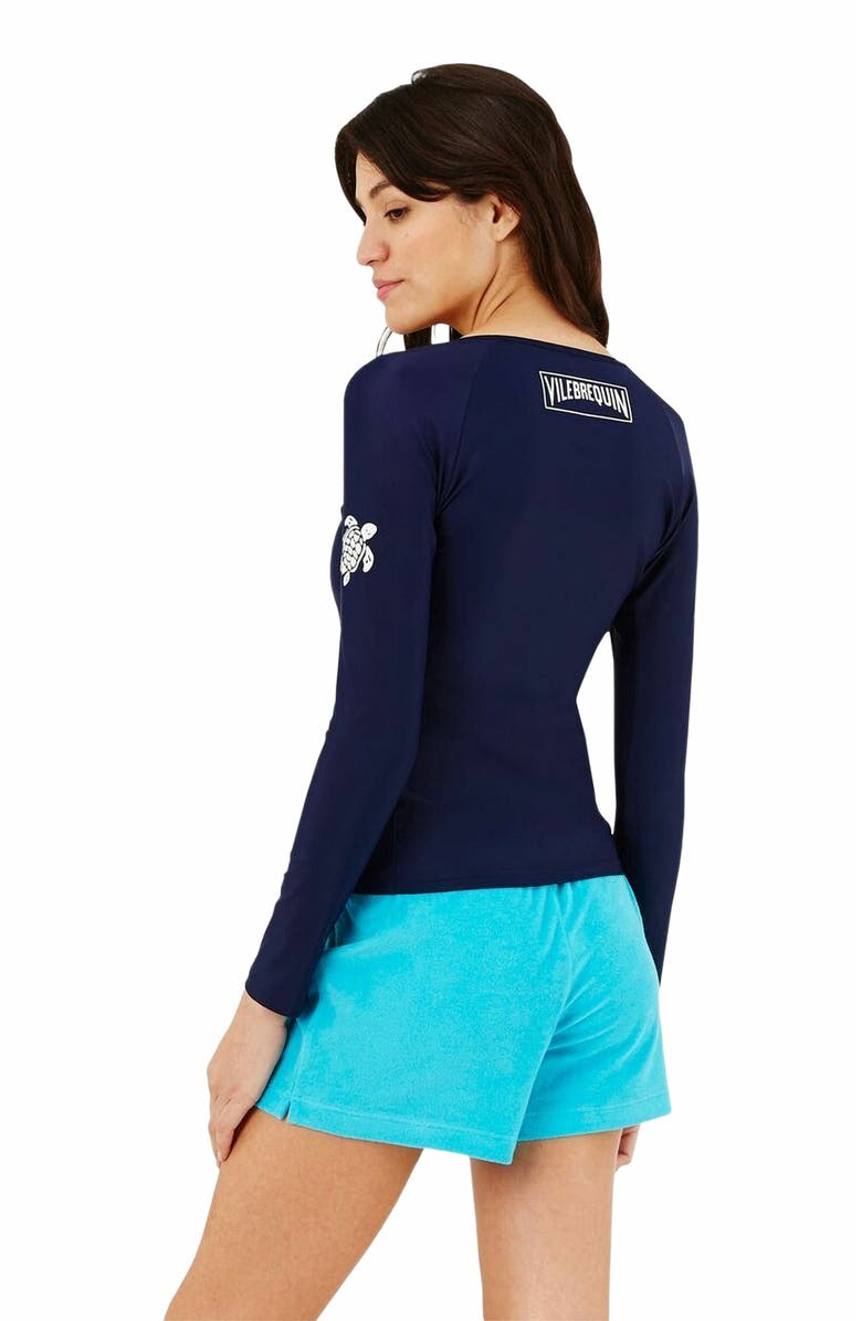 Vilebrequin Women's Solid Zipper Rashguard, Alternate, color, Bleu Marine