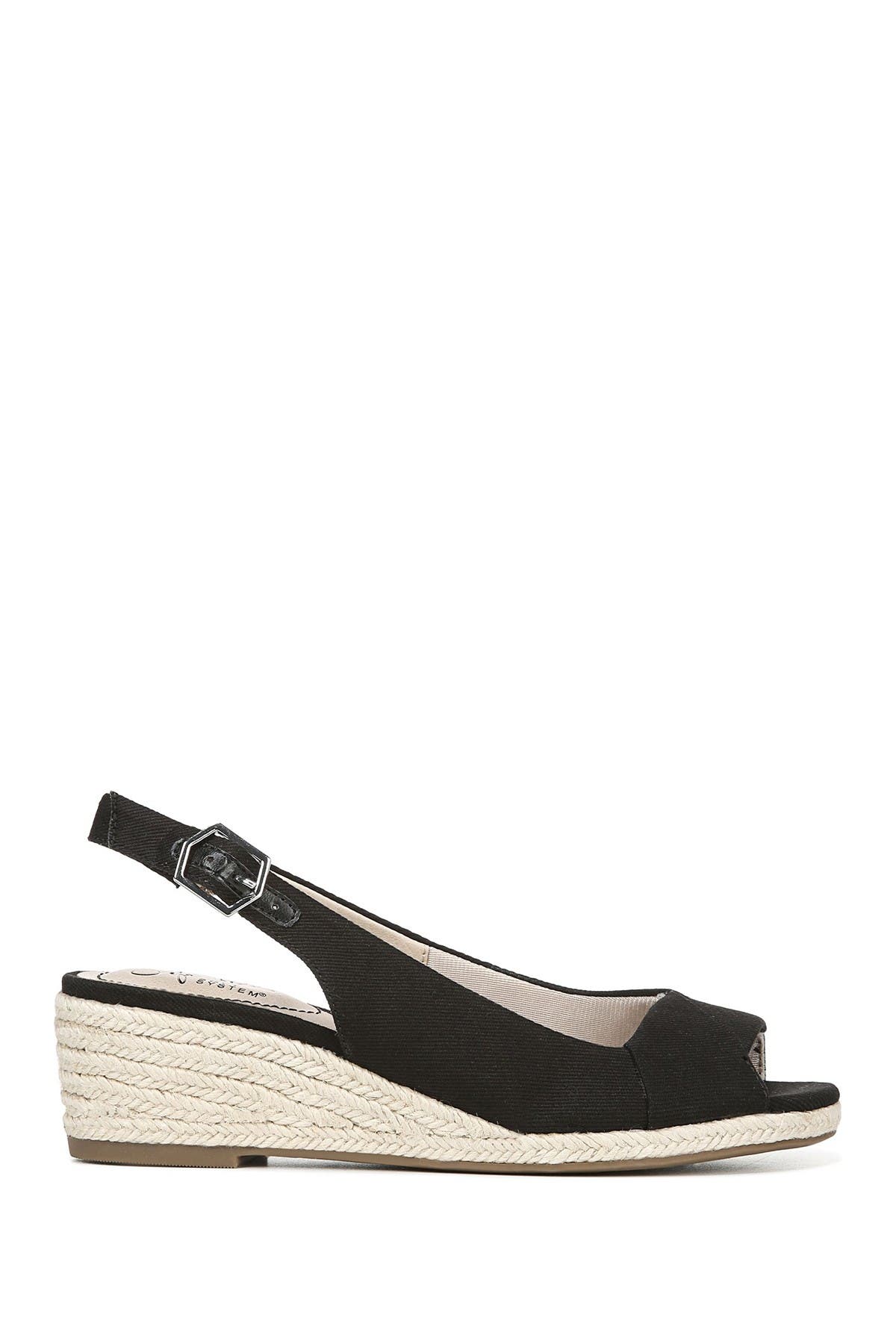 LifeStride Socialite Espadrille Slingback Sandal, Alternate, color, Black