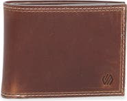 Johnston & Murphy Wavy Double Stitch Leather Bifold Wallet
