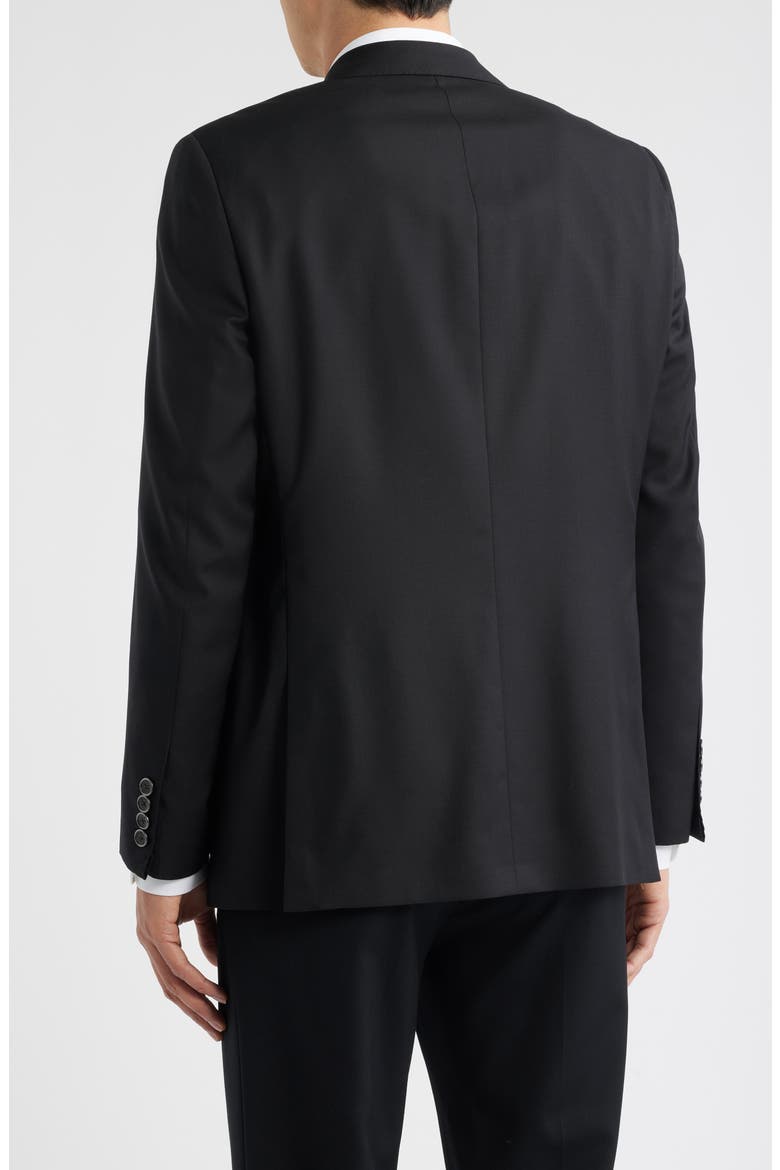 Pebble Weave Black Wool Suit Jacket, Alternate, color, BLACK