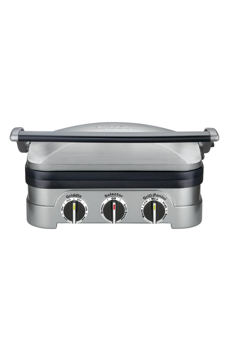 Cuisinart Griddler<sup>®</sup> Indoor Grill – Griddle & Panini Press, Main, color, Silver
