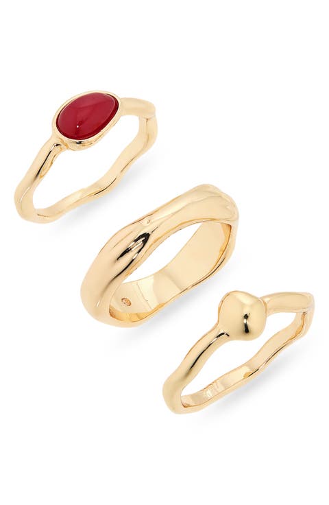 Set of 3 Molten Rings