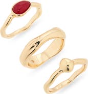 NORDSTROM RACK Set of 3 Molten Rings