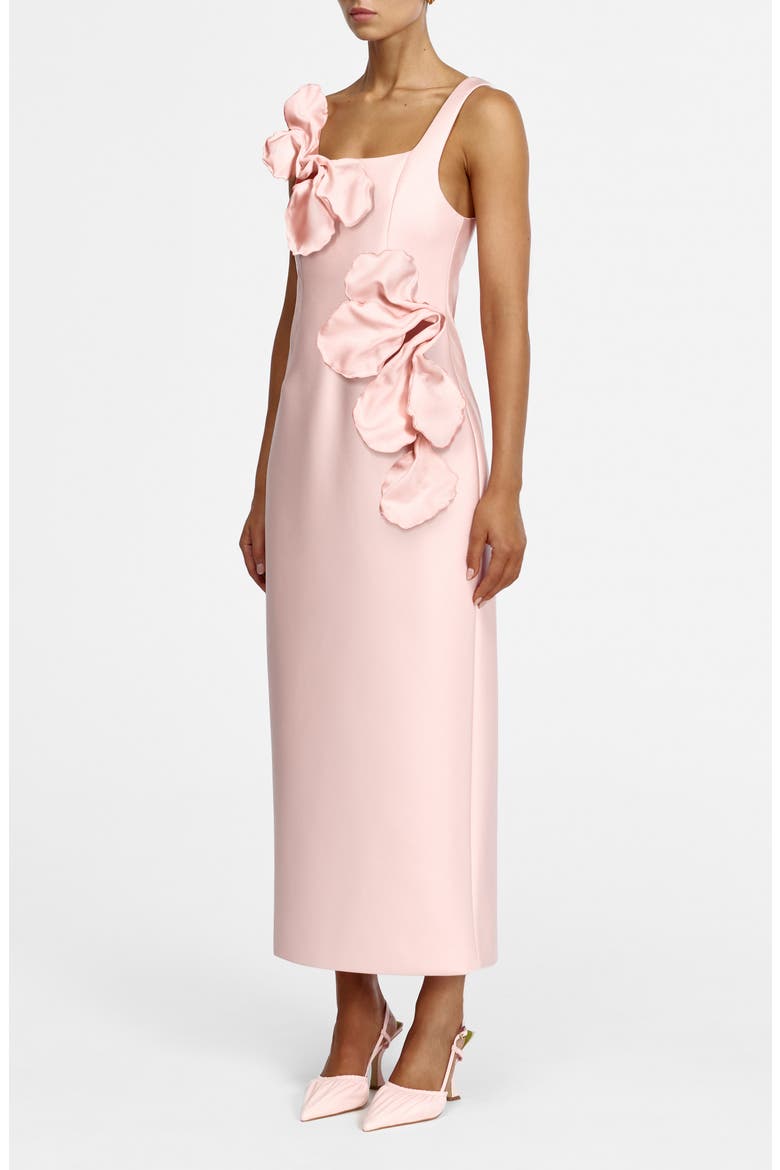 Radburn Floral Appliqué Gown, Alternate, color, SOFT FLAMINGO