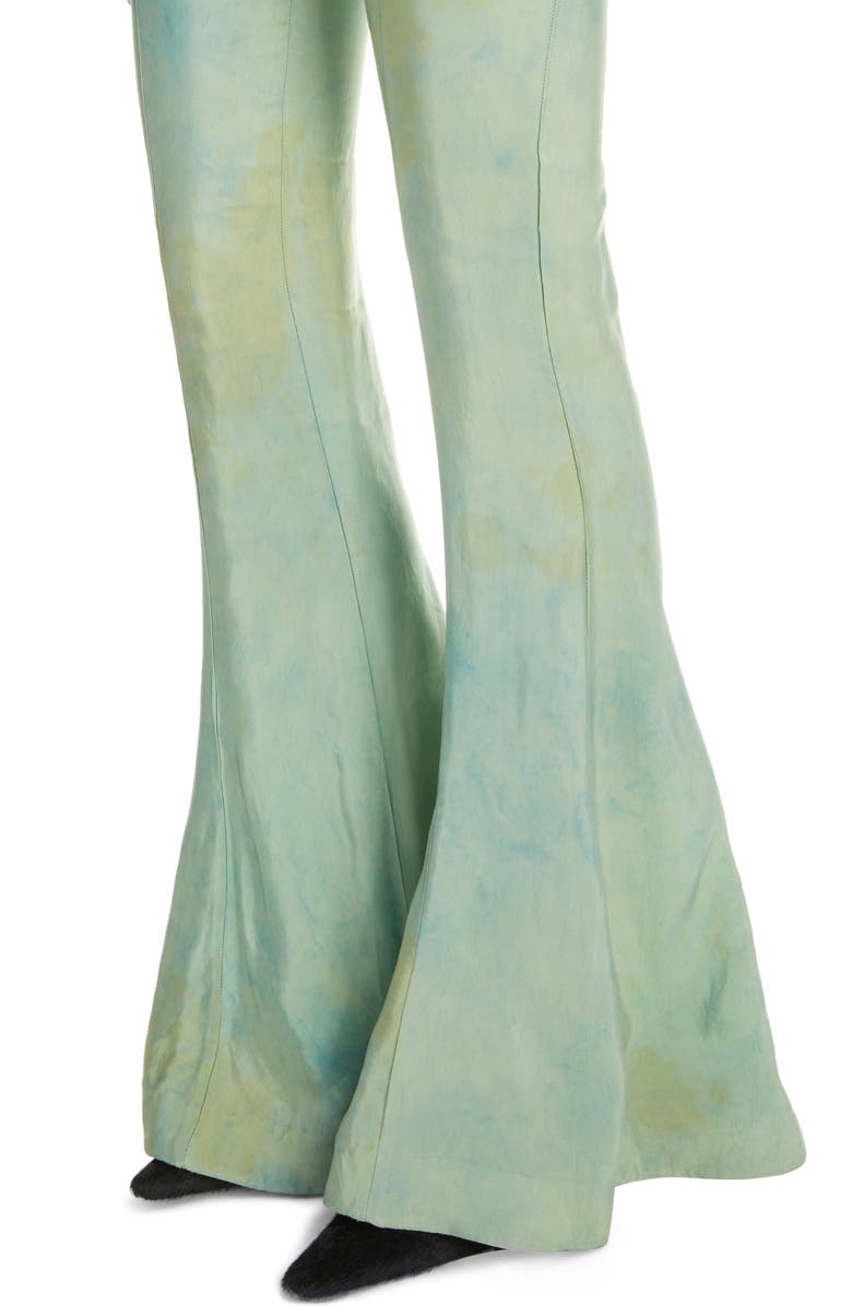 Acne Studios Pippen Tonal Print Cupro Kick Flare Pants, Alternate, color, 