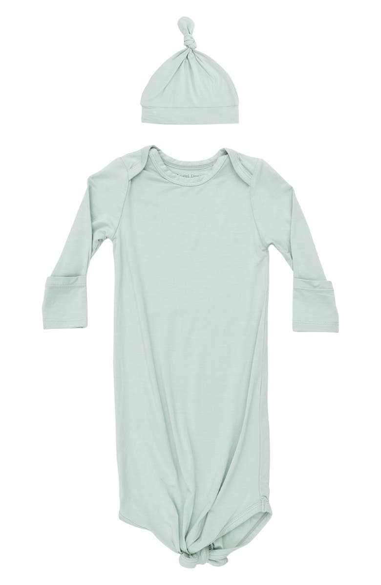 Angel Dear Knotted Gown & Hat Set, Main, color, 