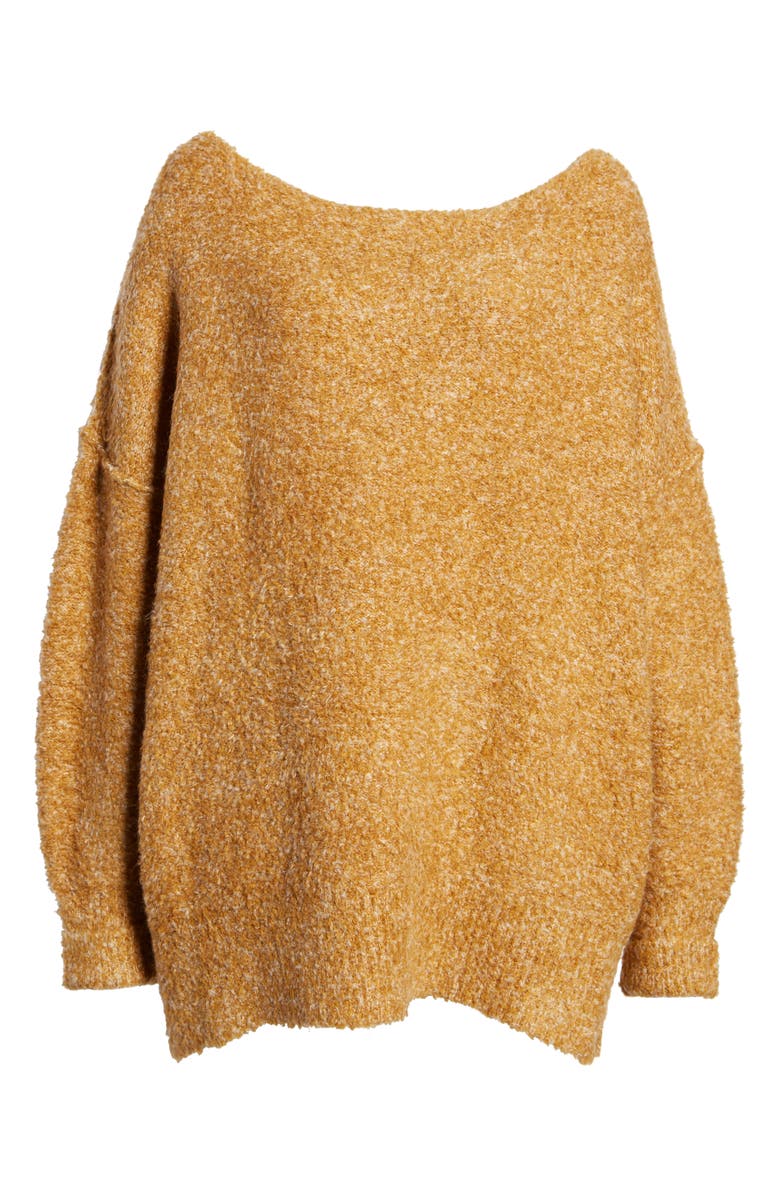 Free People Moira Oversize Ballet Neck Sweater, Alternate, color,