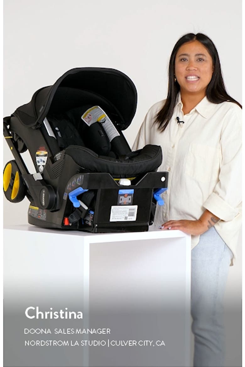 Midnight Edition Convertible Infant Car Seat/Compact Stroller System with Base & Essentials Bag Set video