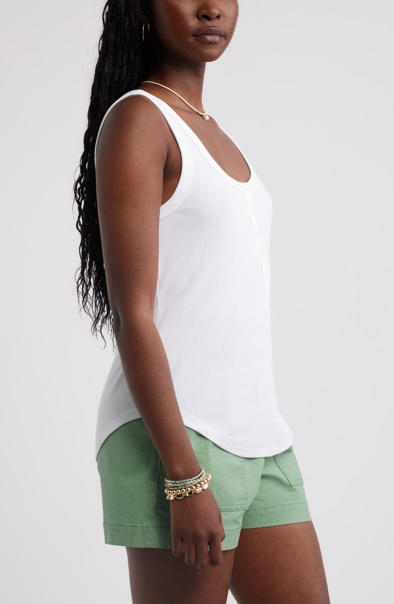 Caslon<sup>®</sup> Cotton Blend Rib Henley Tank, Alternate, color,