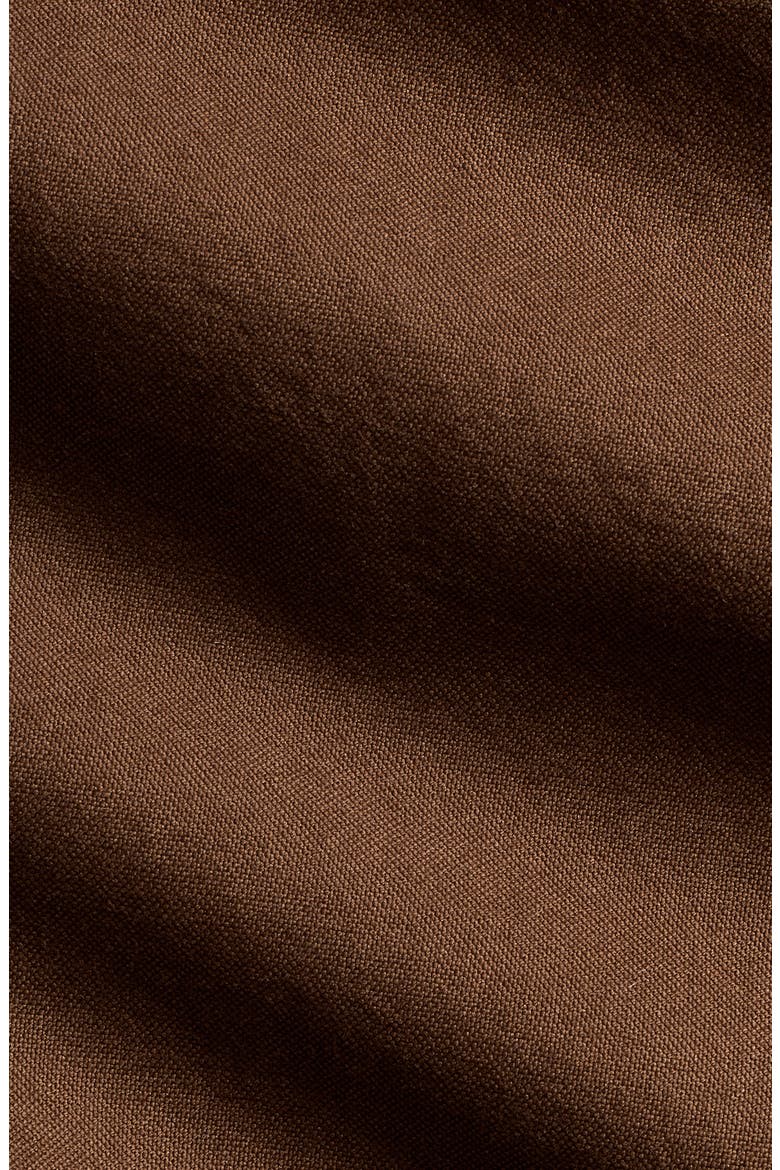Solid Cotton Oxford Button-Down Shirt, Alternate, color, CHOCOLATE MOUSSE