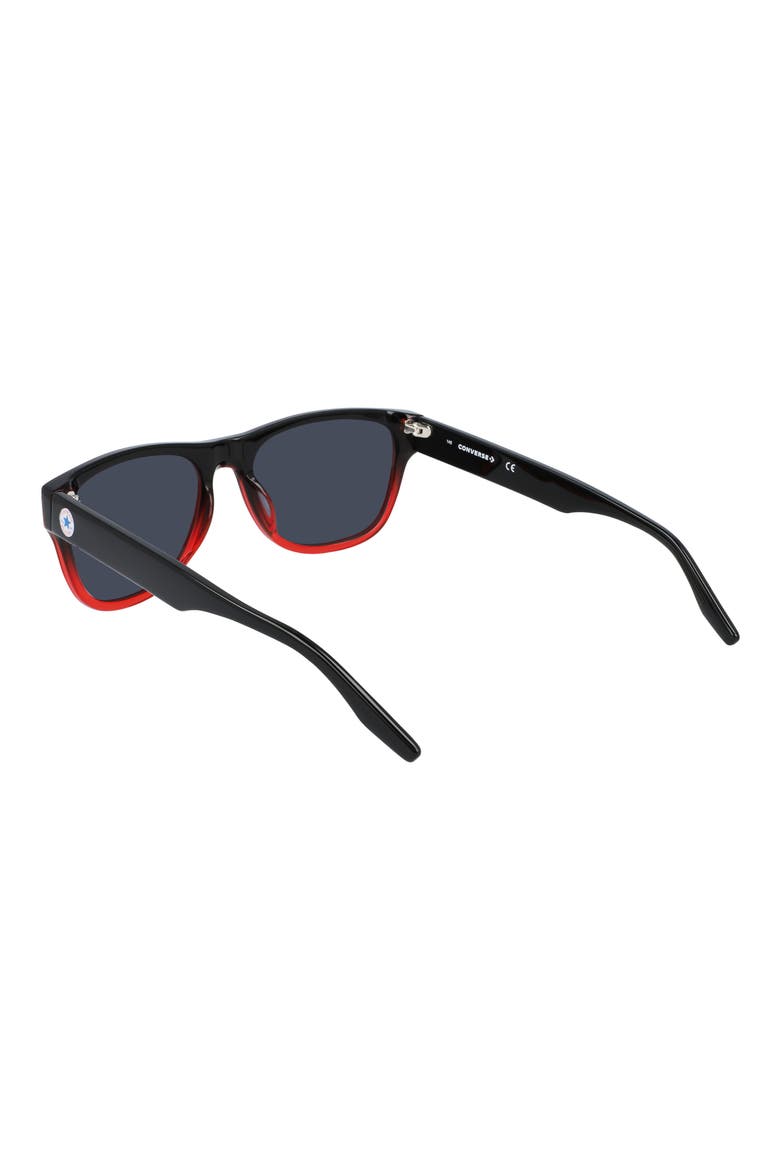 All Star® 57mm Rectangle Sunglasses, Alternate, color, CRYSTAL SMOKE/POPPY GRADIENT