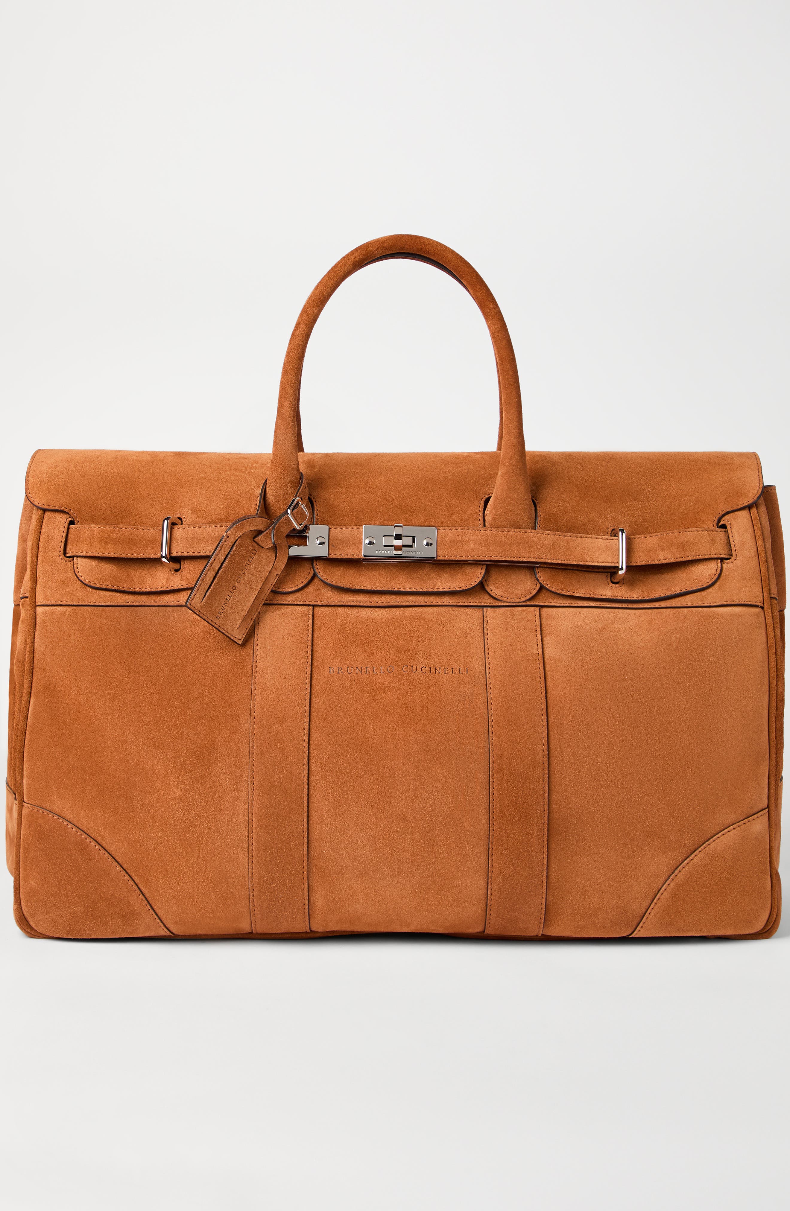 Brunello Cucinelli Suede bag, Alternate, color, Cognac