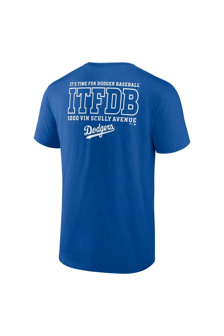 Men's Fanatics Branded Royal Los Angeles Dodgers Iconic Bring It T-Shirt, Alternate, color, Royal