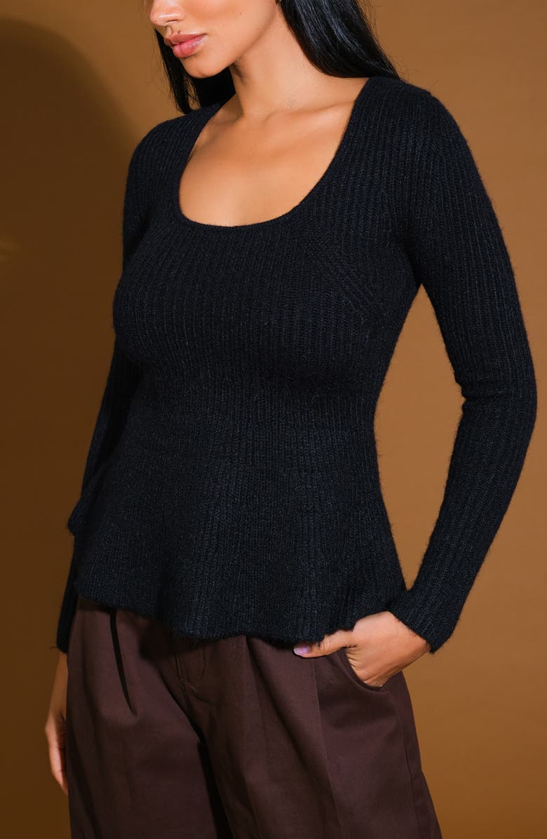 FLYING TOMATO Sweater Knit Long Sleeve Top, Alternate, color, 