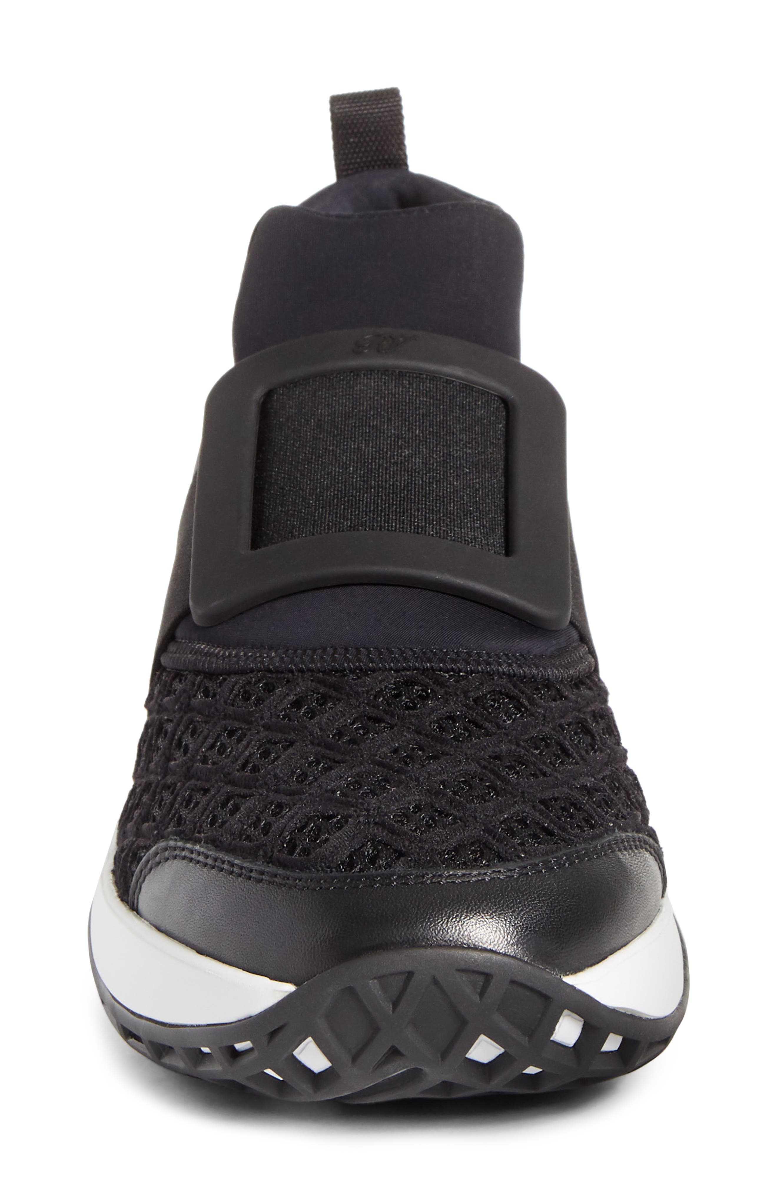 Roger Vivier Viv Run Slip-On Sneaker, Alternate, color, Black