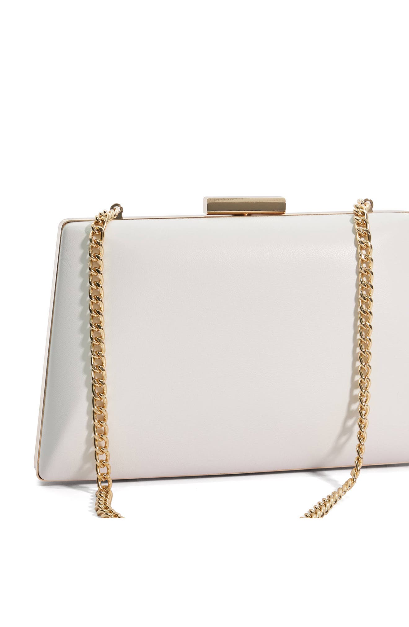 Dune London Bellaria Faux Leather Frame Clutch, Alternate, color, 