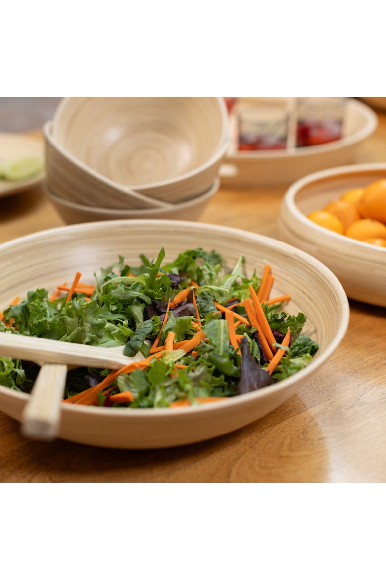 Salad Bowl, 14 Inch, Alternate, color, Natural