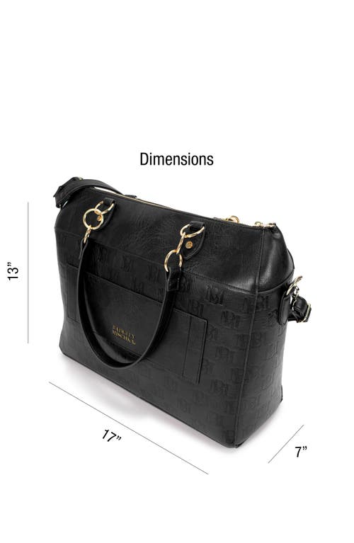 Badgley Mischka Madalyn Vegan Leather Weekender Tote Bag In Black