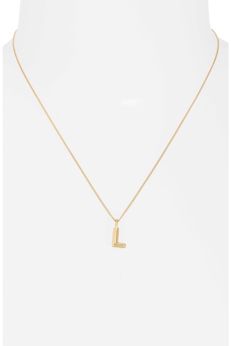 Customized Monogram Pendant Necklace, Alternate, color, HIGH POLISH GOLD - L