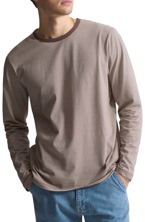Brooklyn Industries Stripe Ringer Long-sleeve T-shirt In Gray