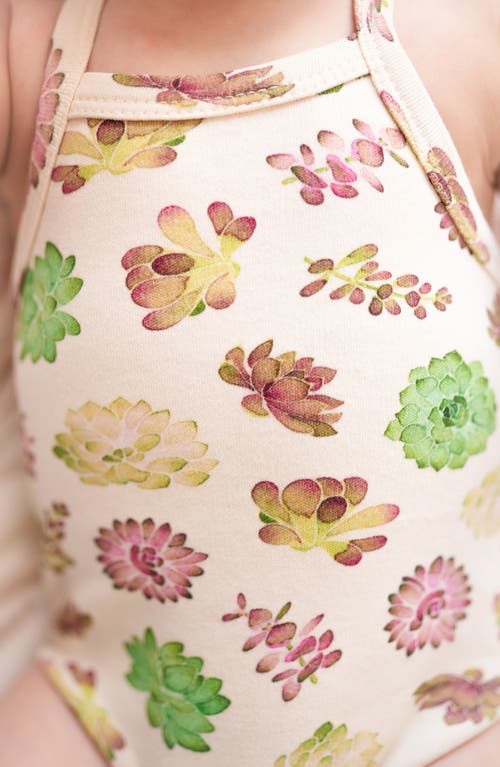L'ovedbaby Print Organic Cotton Tank Bodysuit & Bloomers Set In Neutral