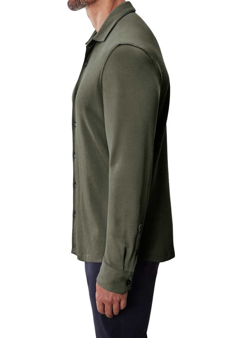 Milo Knit Button-Up Shirt, Alternate, color, OLIVE