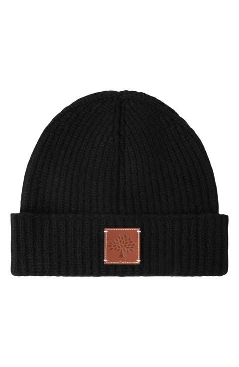 Solid Textured Rib Lambswool Beanie