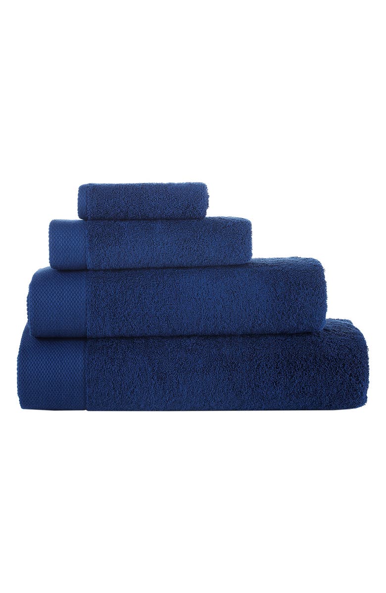 Brooks Brothers Solid Signature Cotton Bath Towel, Alternate, color, Navy