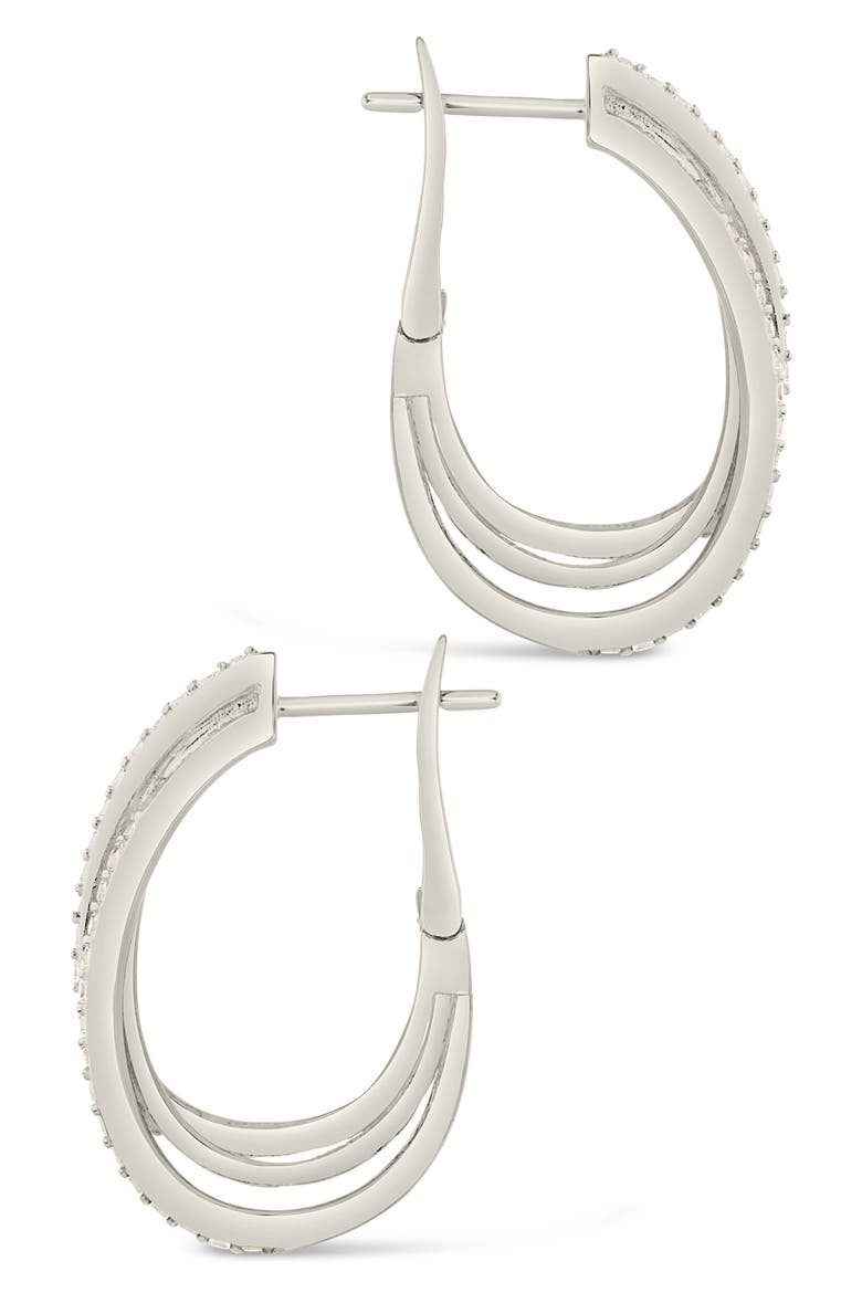 Kyle Hoop Earrings, Alternate, color, SILVER