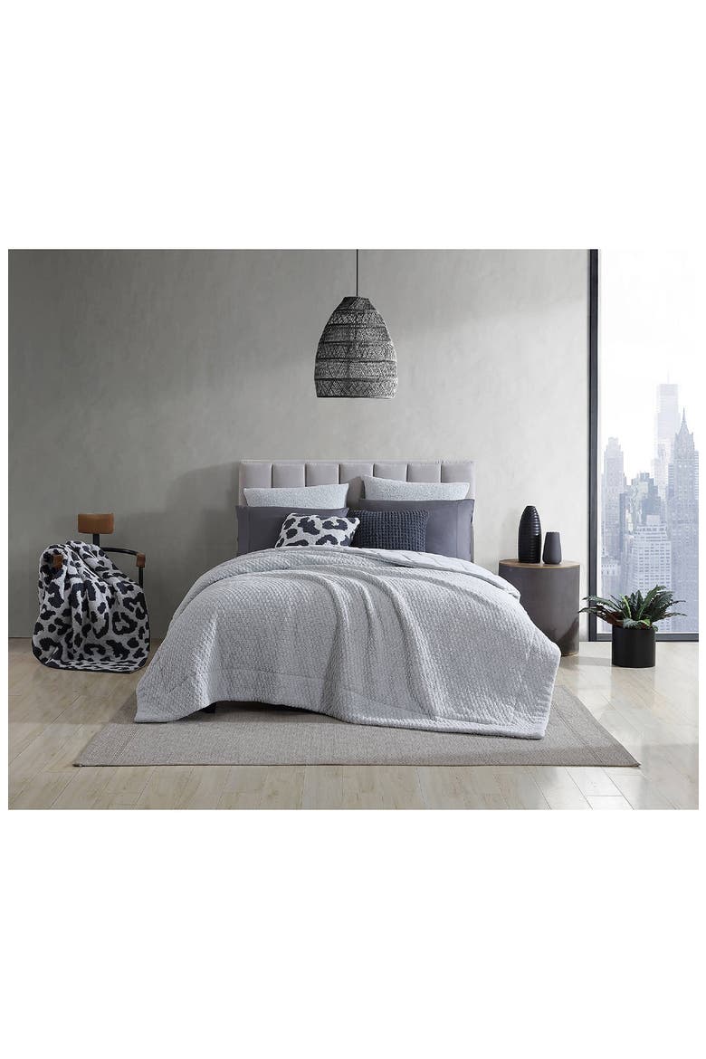 Snug Basketweave Comforter, Main, color, CLOUD GREY